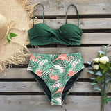 Bikini 2021 Female Swimsuit Women Swimwear Thong Push Up Bikinis Set High Waist Swimming Suits Ruffled Bathing