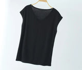 2020 Summer T-Shirt Women Casual Tees Short Sleeve Solid Color Model Tops Korean Clothes camiseta