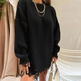 Casual Sweater Bodycon Dresses for Women Party Elegant One Piece Ladies Knitted Streetwear Vestidos Robe Femme