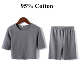 Summer Women 2 Pcs Sets Sexy Sport T-shirt And Bike Shorts Legging Running Fitness Yoga Stretch Tees Bodybuilding