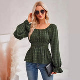And Winter 2025 New Casual Women's Round Collar Waist Solid Color Lotus Leaf Sleeve Jacket