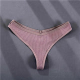 Sexy Cotton Women Brazilian Panties V Waist Female T-back Underpants Intimate Lingerie Bikini Panty