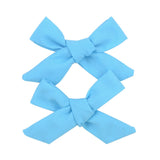 Solid Cotton Hiar Bows With Clip For Baby Girls Boutique Handmade Hair Clip Hairgrip Barrettes Hair Acesssories
