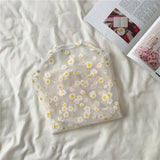 Autumn Women Casual Mesh Pattern Daisy Flower Printed Blouse Tops Girls Mesh Shirts See Through Shirt For