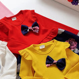 to 6 Yrs Spring Autumn Toddler Girl Dress Long Sleeve Toddler Dress Floral Bow Kids Dresses for Girls Fashion Girls