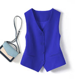 Vest Women's Small Vest 2025 Spring And Autumn New Repair Outside The Folding Wear Women's Shoulder Gray Short Horse