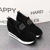 Spring And Autumn Leisure Sports Height Height And The New Single Shoes Thick-Soled Adhesive Shoes Match Women's Shoes Pine And Cake Bottom