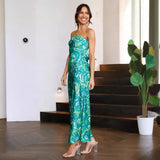 Zingj Spring And Summer New Temperament Famous Yuan Satin Hollow Out Back Wipe Chest Money Dress Long