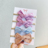 Soft Nylon Baby Girl Headband Bowknot Newborn Headbands Elastic Hair Bands Infant Turban Headwear Kids Hair