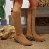 Temperament Knight Boots Women's High Boots 2025 Autumn And Winter With Coarse And Knee New