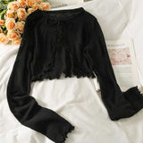 Women Thin Coat Casual Bow Summer Sun Protection Clothes Female Cardigan Shirt Lolita Covers Tops Blouse Woman