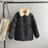 2022 Winter Women Thicken Cotton Jackets Korean Fur Collar Puffer Parkas Female High-Quality Warm Loose Wild