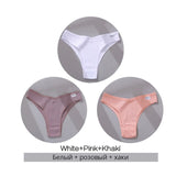 Cotton Brazilian Women's Panties V Waist G-String Underwear Women T Back Underpants Intimate Lingerie Women's