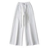 Zingj Fashionable Women's Wear Spring And Autumn Pull Rope Loose Waist Wide Leg Mop Trousers Pants Leisure