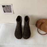 ~ Increase In Height ~ French Boken Wool Boots Women's Boots New Cotton Boots In Autumn And Winter