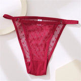 Transparent Lace Mesh Women Briefs Female Underwear Breathable Low Waist Panties Lady Thongs Intimates Lingerie