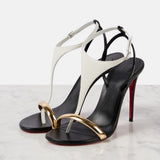 Fashion New Sexy High-Heeled Round Toe With Temperament Summer Red Bottom Thin Sandals