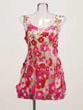 New Women's Sexy Sling Dress High-End Temperament Floral Dress Dress A-Word