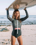 New Sexy One Piece Swimsuit Push Up Swimwear Women Monokini Long Sleeves Swim Suit Bathing Suit Women Summer Beach