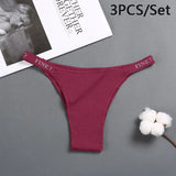 Panties Cotton Briefs Female Underpants Sexy Thong Pantys Underwear Solid Color Intimates Lingerie For Women
