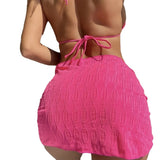2023 New Back-Up Tie Three-Piece Swimsuit Three-Piece Ins Style