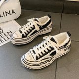 Jianhao With A Thick-Sed Canvas Shoes Men's And Women's Shoes Yu Wenle Gene Mutation Of The Couple's Plate Shoes Spring Single