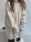 Cable Knit Jumper Sweater- Outfit