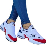 Zingj New Fall 2024 Plus-Size Round Head Thick Bottom Fly Woven Letters Embroidered Color Casual