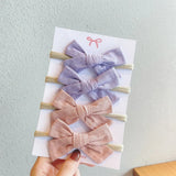 Soft Nylon Baby Girl Headband Bowknot Newborn Headbands Elastic Hair Bands Infant Turban Headwear Kids Hair
