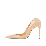 High Heels Women Shoes Pumps 12 cm Stilettos Shoes For Women PU Leather Wedding Shoes brown nude black YG001