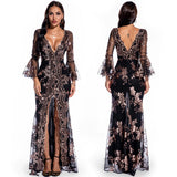 club Party Sequin maxi Dress women summer dress elegant bodycon vintage woman Long dresses clothes vestidos