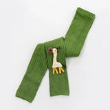 to 8 Years Spring Autum Cute Deer Girl Trousers High Quality Cotton Girls' Leggings Soft Knitted Pants for Children's