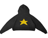 Back Star Print Hooded Oversized SweaterOutfit