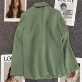 Zingj 2024 The New Green Suit Jacket Female Net Red Fashion Versatile Spring And Autumn Temperament Small