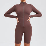 Zingj Long Sleeve Joined Suit Dance Fitness Sports Joined Suit Belly Tight Yoga Suit 51002-Outfit