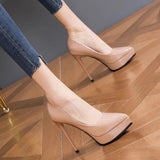Waterproof Port Style Temperament New Spring And Autumn Retro High Heels Single Shoes 2025 Fine Heel