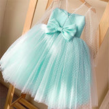 Girls Dress Birthday Party Princess Dress Lace Kids Ball Gown Elegant Dress Casual Children Tulle Dots Dress Size