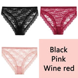 3PCS/Set Perspective Women Lace Panties Female Underpants Sexy Panties For Women Briefs Plus Size Pantys