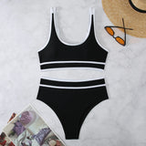 2025 New Sexy Swimsuit Female Bikini Split Color Multicolor