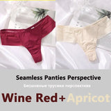 Women's Panties Seamless G-string FINETOO Perspective Underwear See-Through Female Underpants Girls Intimates