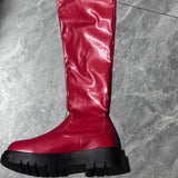 Women's Long Boots Thick Bottom Over Knee Boots Show Thin High Cylinder Elastic Skinny Skinny Boots Female Elastic