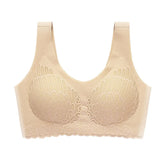 Push Up Vest Bra Women Seamless Underwear Solid Lace Soft Comfortable Sleep Top With Chest Padded Bras For Women M L XL