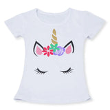 Summer Fashion Unisex Unicorn T-shirt Children Boys Short Sleeves White Tees Baby Kids Cotton Tops For Girls Clothes 3
