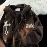 Zingj Women Vintage Gothic Streetwear Embroidery Harajuku Hoodies Hip Hop Jacket Zip Up Hoodie Grunge Sweatshirt Winter Tops 2023 1215-1-Outfit
