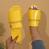 Chain Flat-Bottomed Slipper Women Stone Dew Beach Cool Drag