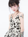 Lace Mini Dress Women Lace Japanese Sweet Lolita Dress Kawaii Party Mini Dresses Female Sexy Spaghetti Strap Dress