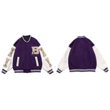Varsity Lettering Embroidery Jacket-Outfit