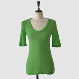 Quality Plain T Shirt Women Cotton Elastic Basic T-shirts Female Tops Frivolous thin Korean Top Summer T-shirt