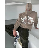 Hoodie Letters Star Pattern Long-Sleeved Sweatshirt Y2K Hoodie Funny Quirky Halloween