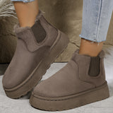 Plus Velvet Round Head Cover Snow Boots Women 44 Thick-Soled Loose Belt Plus Velvet Cotton Shoes